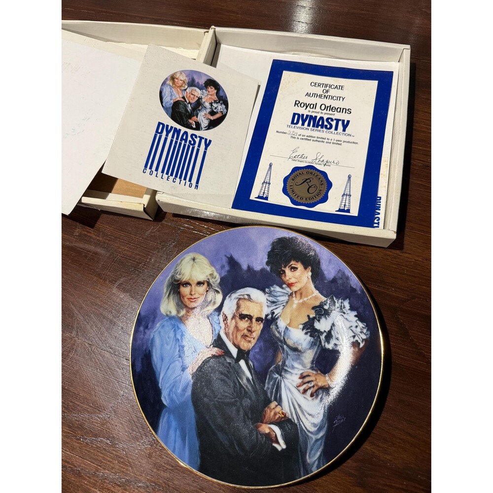 Vintage 1985 Dynasty TV Series Collection Limited Edition Collector Plate Royal